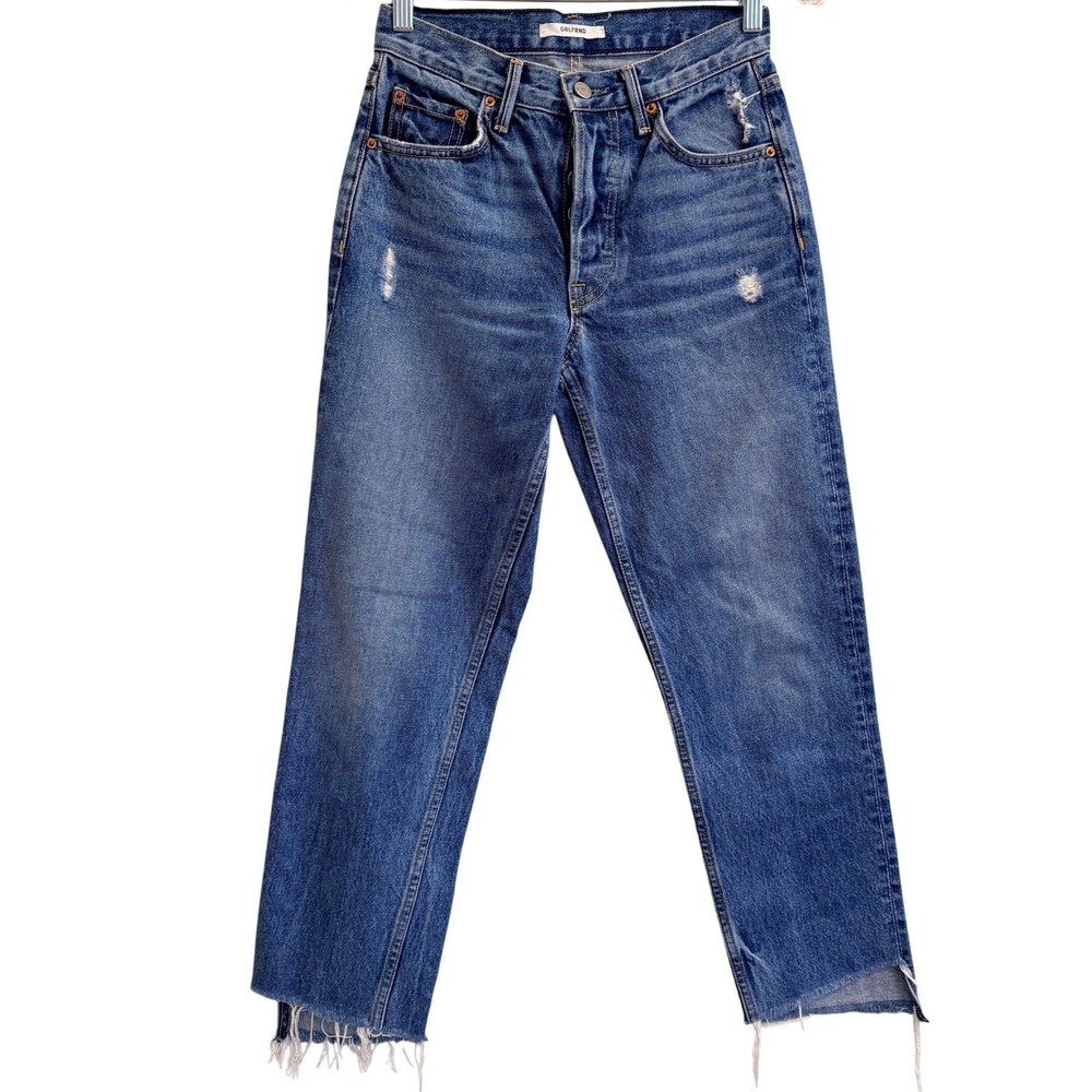GRLFRND Helena Jeans Women 24 'Close to You' HR Straight Leg Distressed Casual